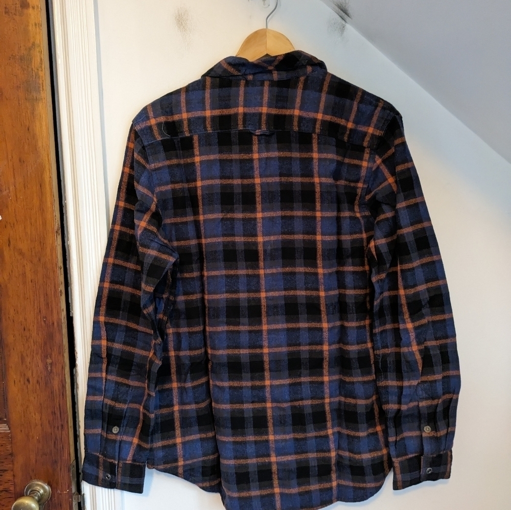 PRANA Women's Golden Canyon Cotton Flannel Button Down Shirt Shacket Size L - Picture 6 of 8